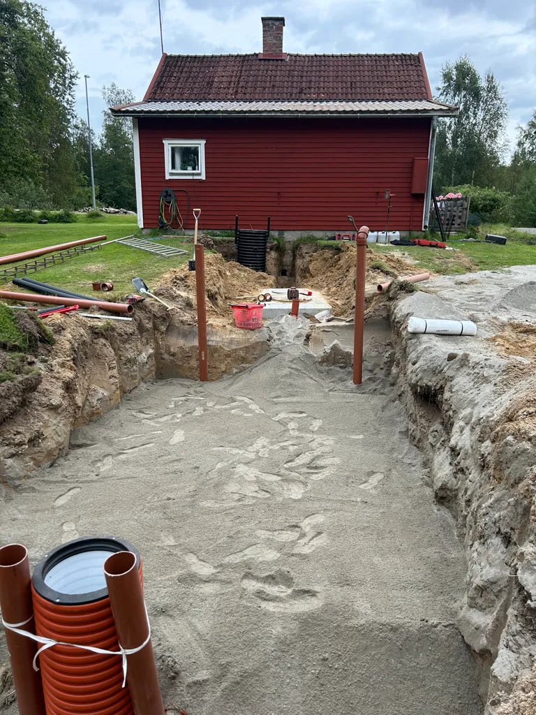 Schakt för nytt enskilt avlopp