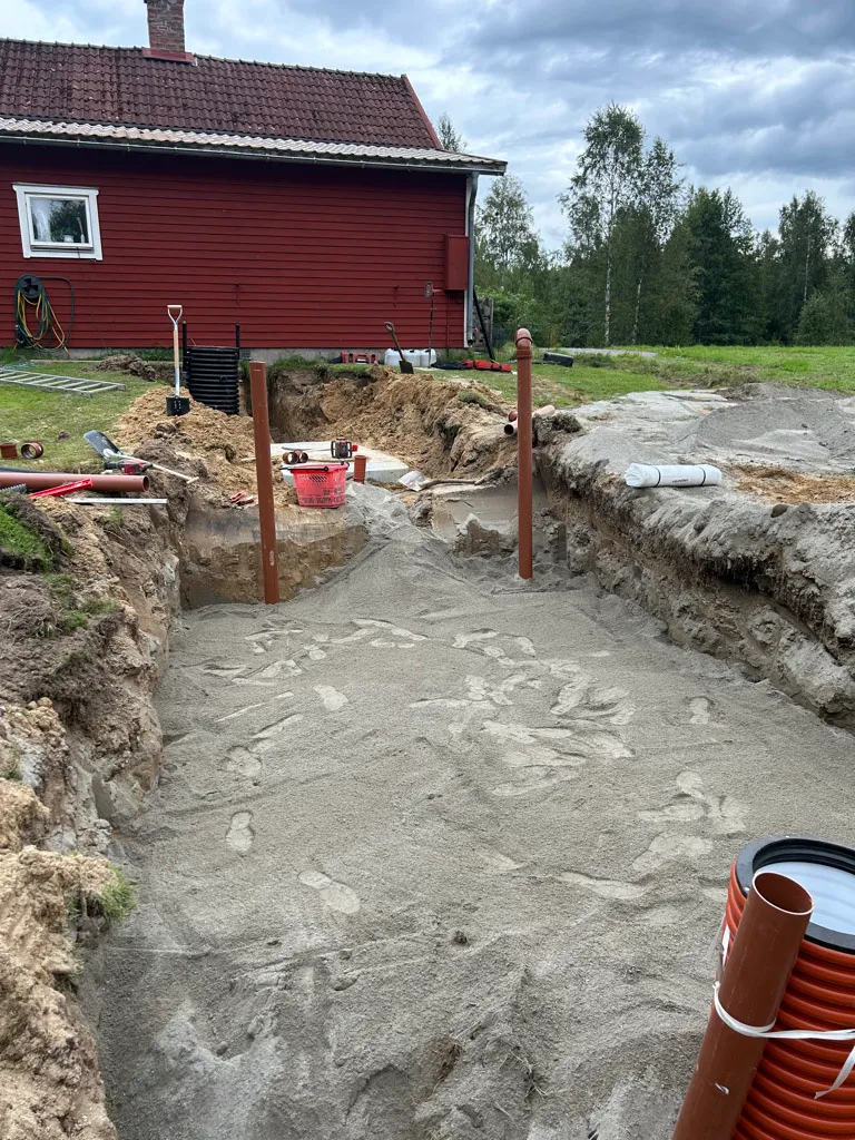 Förberedd bädd inför installation